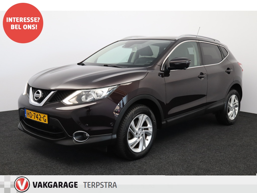 Nissan Qashqai 1.6 Tekna/ Trekhaak/ 164pk!/ 360° Camera/ Stoelverw./ 19''LMV/ Clima/ Navi/ Cruise/ Bluetooth/ Multi.LEDER.Stuur/ Elek.Pakket/ Isofix/ PDC.