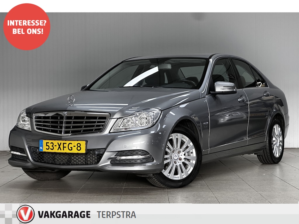 Mercedes-Benz C-klasse 180 Business Class Elegance /96.000KM NAP! /AUTOMAAT! /Trekhaak! /Navi /Climat /Cruise /Elek. pakket /Bluetooth /Multi. LEDER Stuur /Regensensor /16"LMV /LED Dagrijverl. /PDC V+A /Isofix /Armsteun.