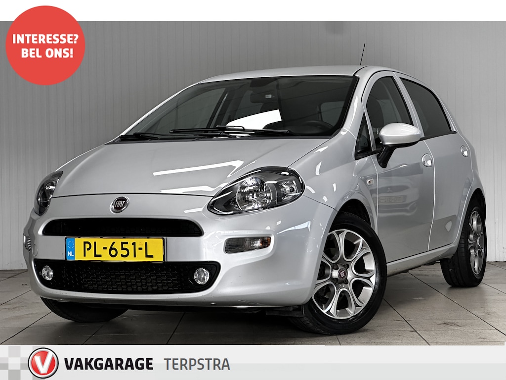 Fiat Punto Evo 0.9 TwinAir Sempre/ 5-Drs/ 16'' LMV/ Navi/ Clima/ Cruise/ Elek. pakket/ Isofix/ Bluetooth/ Armsteun/ Multi. LEDER. Stuur/ Mistl./ Dagrijverl.