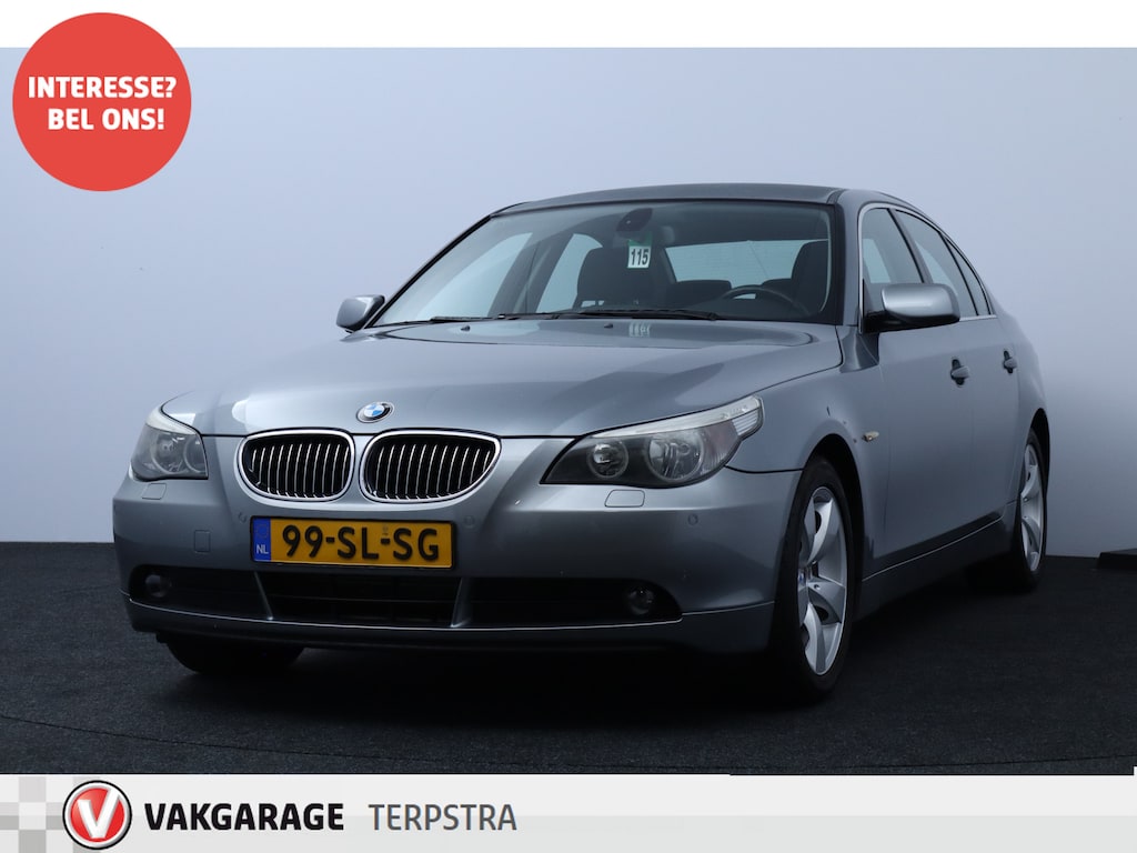BMW 5-Serie 523i Business Line/ 6-Cilinder!/ Automaat/ 17''LMV/ Clima/ Navi/ Cruise/ Bluetooth/ Multi.LEDER.Stuur/ Elek.Pakket/ Isofix/ PDC V+A.