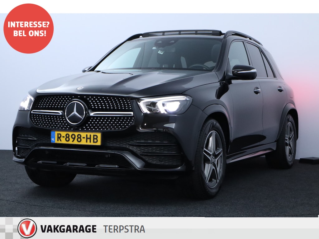 Mercedes-Benz GLE 350 e 4MATIC Premium Plus AMG/ Night Pakket/ Elek. Trekhaak/ 20'' LMV/ Keyless/ Wide-Screen/ Panorama-Dak/ Adaptive Cruise/ Zwarte-Hemel/ 360° Camera/ Luchtvering/ Stoelverw./ Burmester.