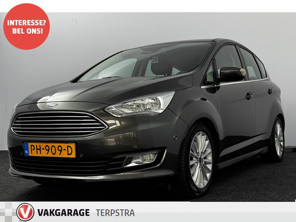 Ford C-Max 1.0 Titanium /DEALER ONDERHOUDEN! /Trekhaak! /Voorruitverw. /Camera /Lane Assist /Dodehoek Detec. /Navi /Climat /Cruise /Elek. pakket /Bluetooth /17"LMV /PDC V+A /LED Dagrijverl. /Mistlampen.