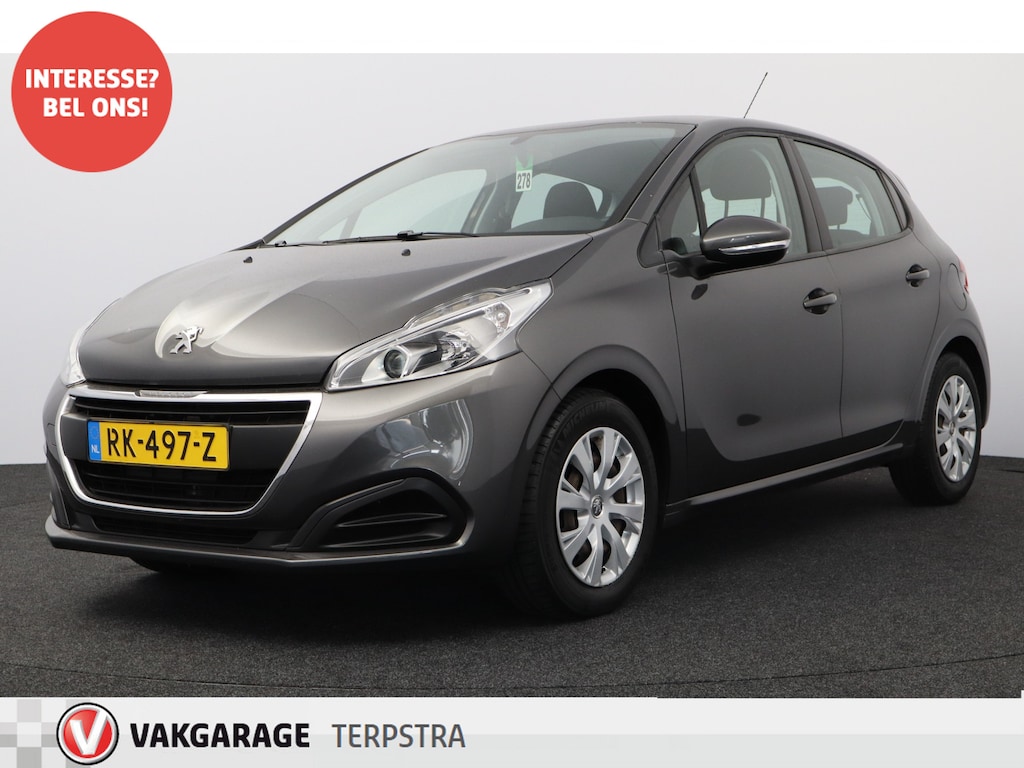 Peugeot 208 1.2 PureTech Active/ D-RIEM VERV: 63.000 KM!/ DEALER ONDERHOUDEN!/ 5-Drs/ Apple + Android/ Navi/ Airco/ Cruise/ Elek. pakket/ Isofix/ Bluetooth/ Armsteun/ Multi. LEDER. Stuur/ Dakspoiler/ LED Dagrijverl.