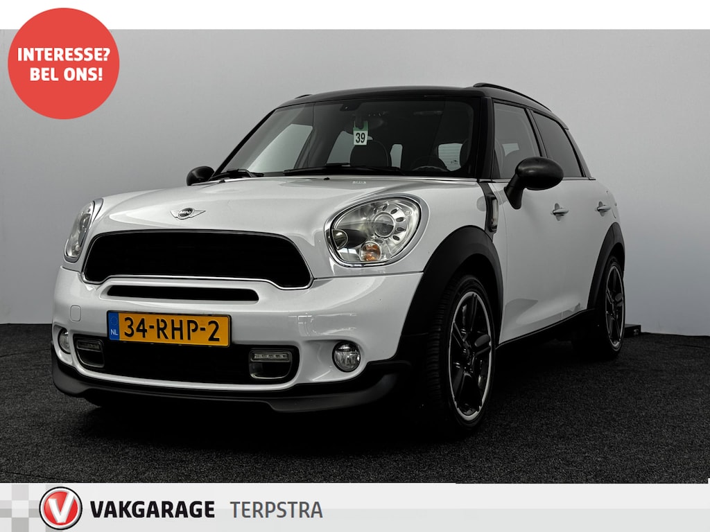 MINI Countryman 1.6 Cooper S Chili/ Automaat/ 184pk!/ Two-Tone/ Panorama-Dak/ 18'' LMV/ Bi-Xenon/ Keyless/ Stoelverw./ Zwarte-Hemel/ Leder/ Multi. LEDER. Stuur/ PDC/ Chroom.