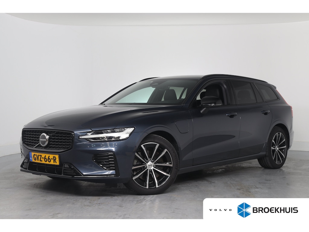 Volvo V60 2.0 T6 Plug-in hybrid AWD Plus Dark | Trekhaak Elektr | SOH 99% | Voorstoelen elektr. | Harman en Kardon | Leder | Camera | Adaptive Cruise | Stoel-/Stuurverwarming | Elektr Achterklep