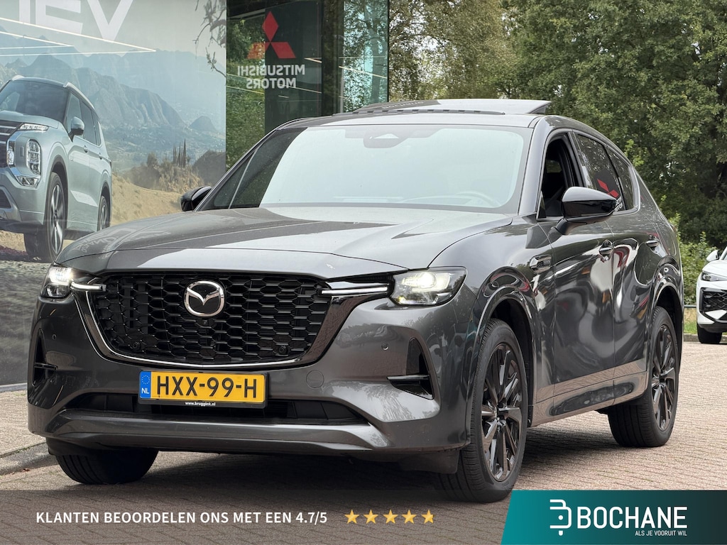 Mazda CX-60 2.5 e-SkyActiv PHEV Homura Plus Automaat 327PK | BOSE | Leder | Sunroof | HUD | Navigatie | Carplay | 360 graden camera
