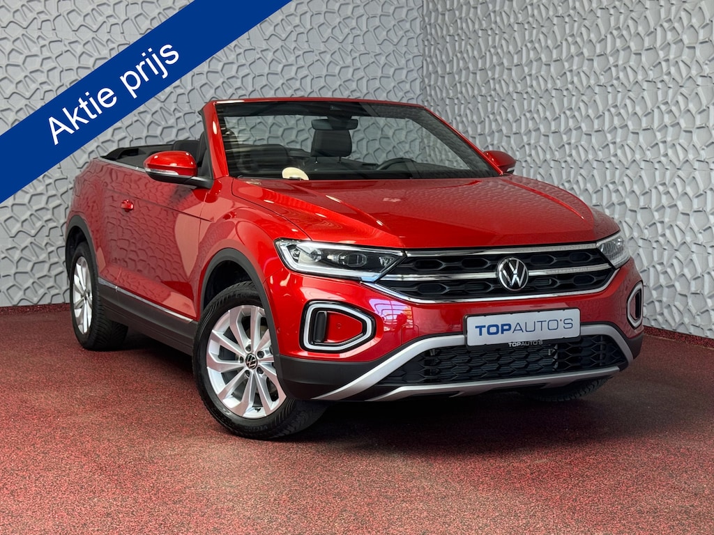 Volkswagen T-Roc Cabrio TSI 110 PK NAVI IQ.LED STOEL/STUUR.VERW DAB ADAP.CRUISE VIR.COCKPIT CARPLAY ✅Top Auto's Wijchen. 30 Jaar Specialist in Volkswagen : Alle Type's : R-Line Edition / Style / First Edition / Highline / Life , Zowel PHEV / HEV / MHEV / Benzine ✅
