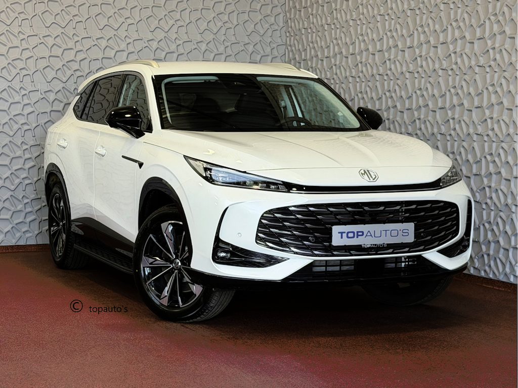 MG MG HS PHEV 1.5 TGDI LUXURY PHEV PLUG-IN HYBRIDE | LEER | 272PK NIEUWE AUTO | >1.000 KM TOTAAL BEREIK | 360° CAMERA | ELEKTRISCHE ACHTERKLEP | STOEL/STUUR. VERWARMING | FULL LED | ELEKTRISCHE S