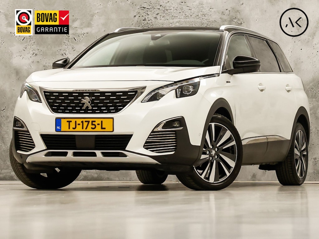 Peugeot 5008 1.2 PureTech GT-Line 7 Persoons (PANORAMADAK, APPLE CARPLAY, GROOT NAVI, 360 CAMERA, GETINT GLAS, SPORTSTOELEN, LEDER, KEYLESS. CRUISE, NIEUWSTAAT)
