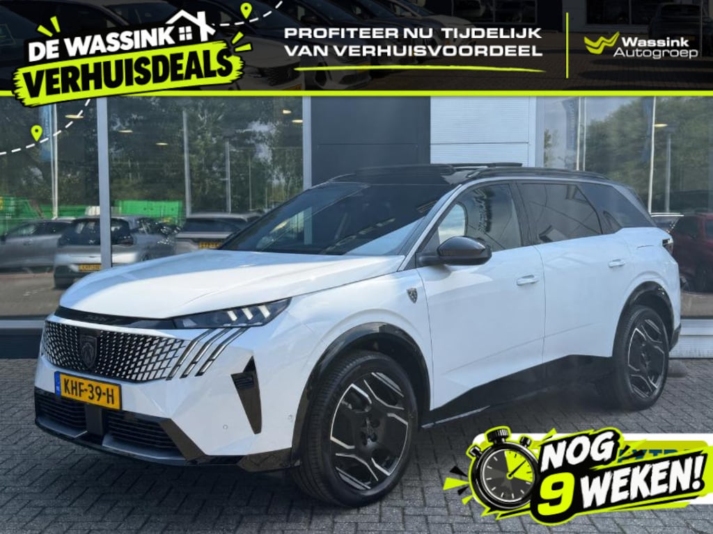 Peugeot e-5008 GT Long Range 97 kWh 7p VOORRAAD VOORDEEL | Panoramisch schuifdak | Trekhaak | Warmtepomp | Stoelverwarming | Navigatie |