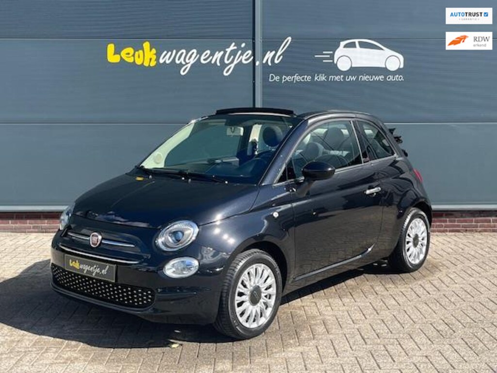 Fiat 500C 1.2 Lounge Cabrio *zwarte kap *cruise *airco