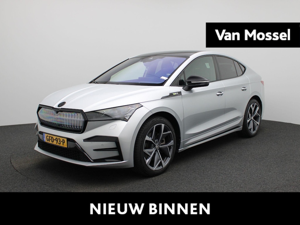 Skoda Enyaq Coupé iV 80 RS | PANORAMADAK | SFEERVERLICHTING | STOEL-STUUR-VOORRUIT VERWARMING | ELEK.STOEL | ADAPTIEF CRUISECONTROL | CAMERA |