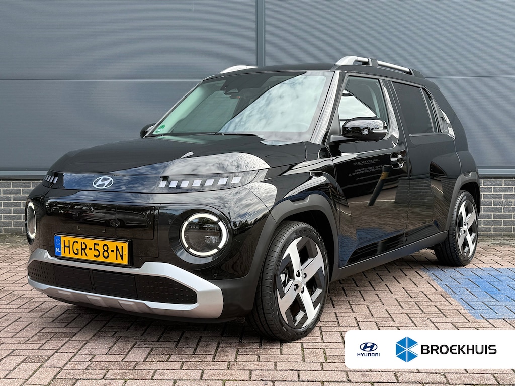 Hyundai Inster Evolve Plus 49 kWh Adaptieve cruise control / 17” lichtmetalen velgen / Full LED-verlichting / 360° camera / Stoelverwarming / Stuurwielverwarming / Navigatie / V2L / Draadloos telefoon opladen / Parkeersensoren voor & achter