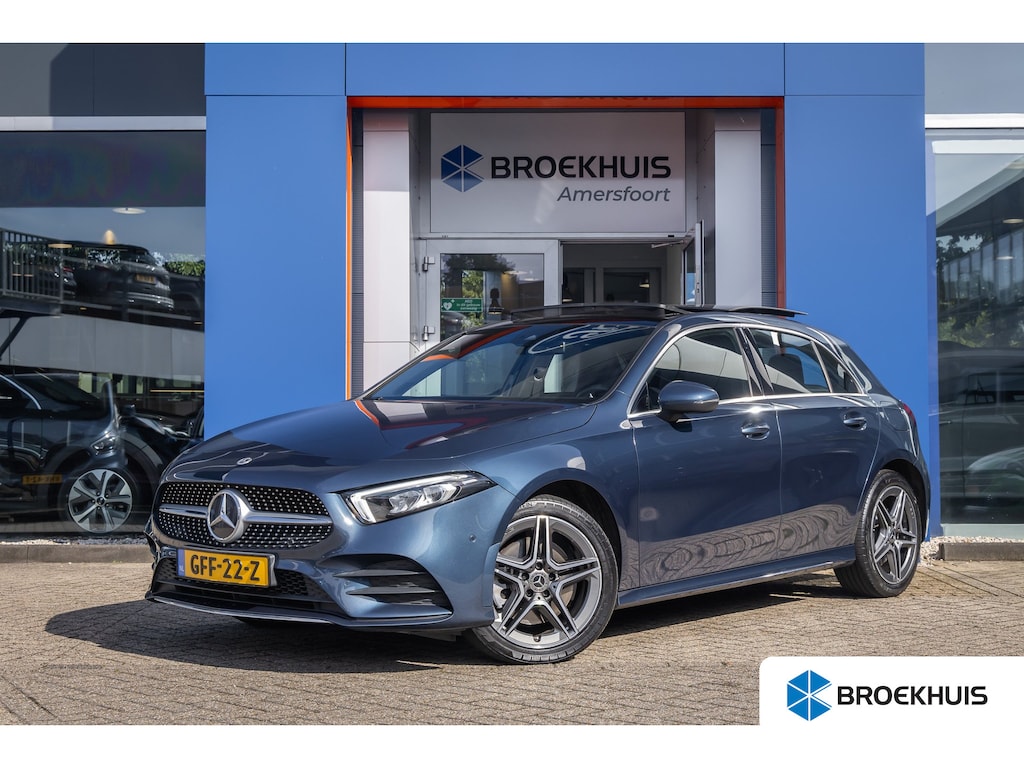 Mercedes-Benz A-klasse 250 e AMG Line | Panorama dak | Camera | Stoelverwarming | Navi | 18''L.M. Velgen | AMG-styling | Achteruitrijcamera | DAB ontvanger