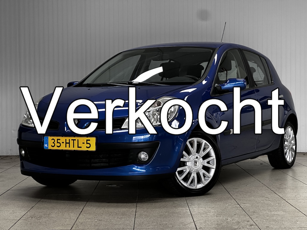 Renault Clio 1.2-16V Dynamique/ D-Riem verv: 217.000 KM!/ 5-Drs/ 16'' LMV/ Airco/ Cruise/ Elek. pakket/ Isofix/ Radio-CD/ Multi. LEDER. Stuur/ Mistl./ Getint glas/ Metallic lak.