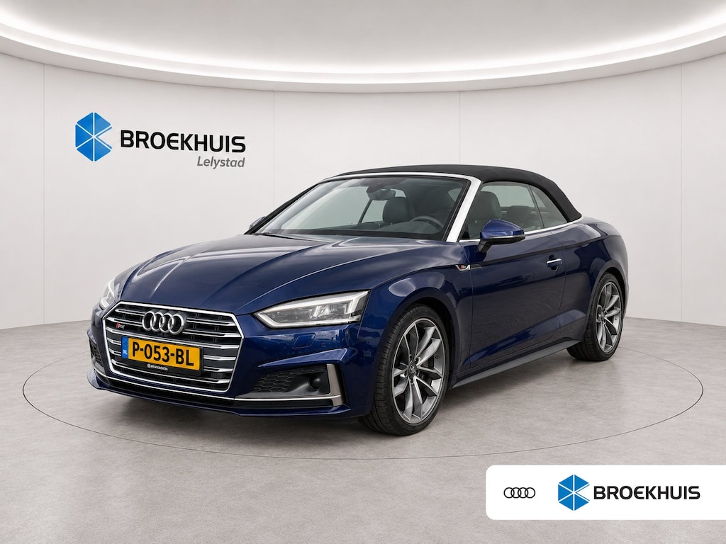 Audi S5 Cabriolet 3.0 TFSI 354PK QUATTRO PRO LINE PLUS AUTOMAAT / NAVI / LEDER / CLIMA / FULL-LED / PDC / KEYLESS / 19" LMV / 2X S-LINE / CARBON / UNIEK / ADAPT. CRUISECONTROL / NIEUWSTAAT !!