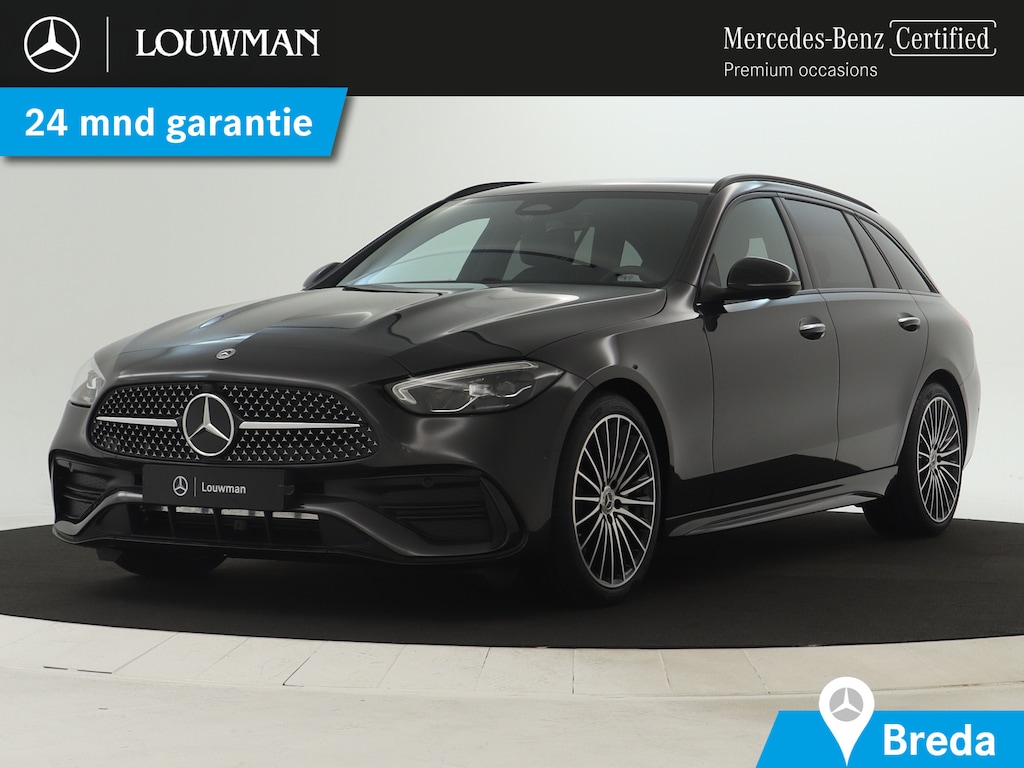 Mercedes-Benz C-klasse Estate 180 AMG Nightpakket | Trekhaak | Alarm | Memory | Dode Hoek Assistent | Apple CarPlay | Inclusief 24 maanden MB Certified garantie voor Europa.