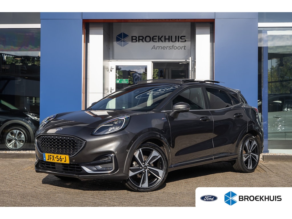 Ford Puma 1.0 EcoBoost Hybrid ST-Line X Vignale | Pano | Apple Carplay/Android Auto | B&O | Cruise control adaptief | Dodehoekdetectie | Elektrisch bedienbare achterklep | Elektrisch glazen panorama-dak | Apple Carplay/Android Auto|telefoonintegratie premium | Audio installatie premium | Cruise control adaptief