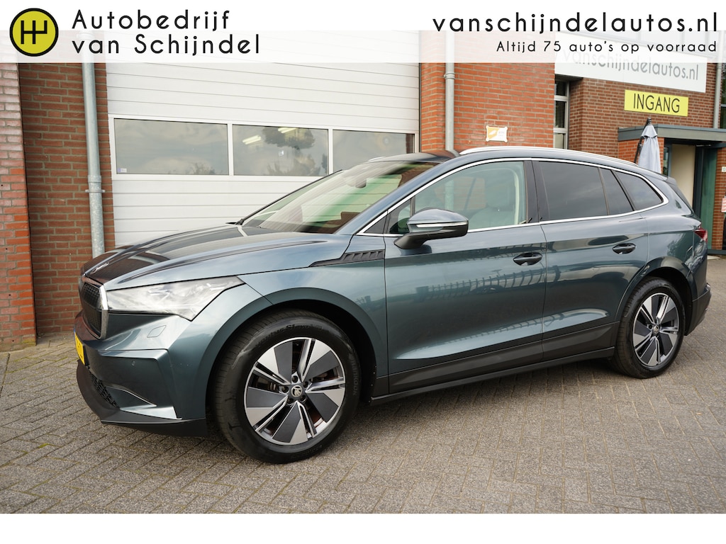 Skoda Enyaq iV 60 89%SOH WAARDE ORIGINEEL NEDERLANDS ZEER LUXE PANORAMADAK ELECTR.TREKHAAK STOELVERWARMING V+A ANDROID/APPLECARPLAY NAVI ADAPTIEVE CRUISE 19INCH PDC V+A FULL LED ENZ...