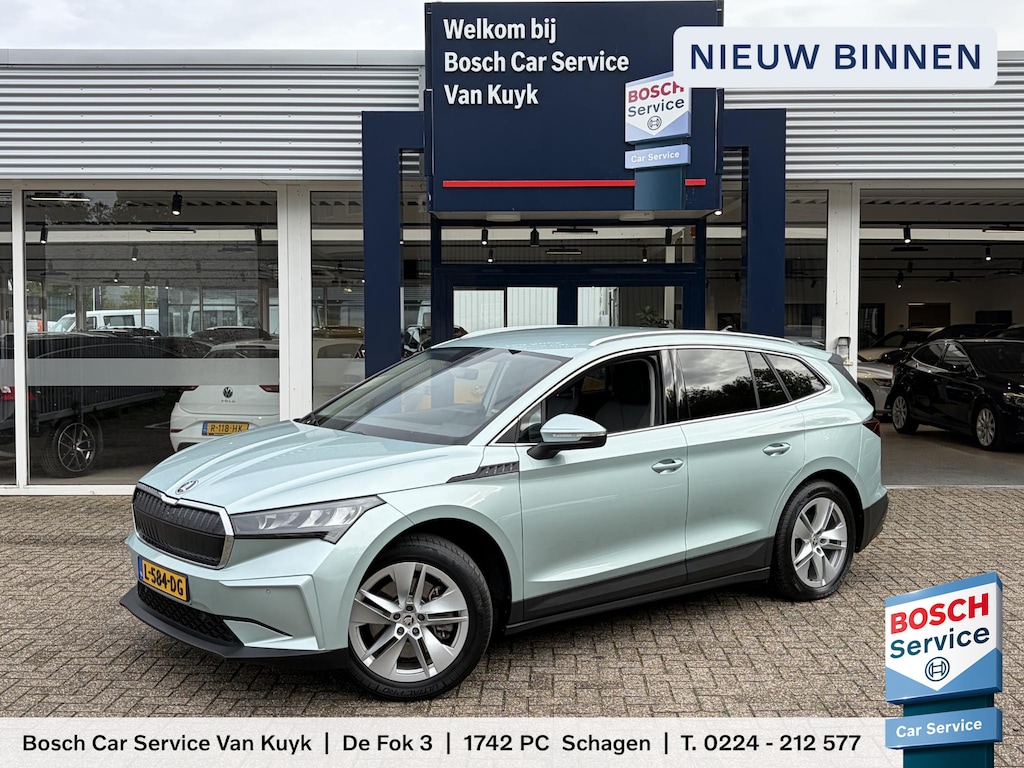 Skoda Enyaq iV 80 / 90,1% SOH / Adaptive Cruise-Control / Elektr.-Trekhaak / Stuurverwarming / LED / Dodehoek-Detectie / Apple-Carplay & Android-Auto / Warmtepomp / Zonnescherm-Zijruiten / DAB Radio-Bluetooth / Navi / Keyless / Armsteun V+A / PDC V+A met Camera / 19'' LMV / ENZ.