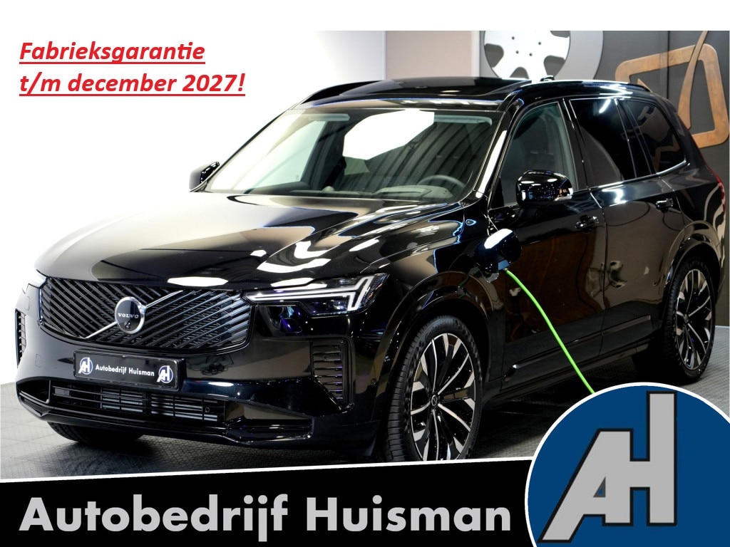 Volvo XC90 2.0 T8 AWD 335kW/456pk Aut8 Recharge Ultra Dark 7P BOWERS&WILKINS + LUCHTVERING + MASSAGE + EL.TREKHAAK + ADAPT.CRUISE + PANORAMADAK + HEAD-UP + STOELVERWARMIN V&A + STUURVERWARMING + LEDEREN DASHBOARD + 360 CAMERA + STOELVENTILATIE + 21" LM-VELGEN!!