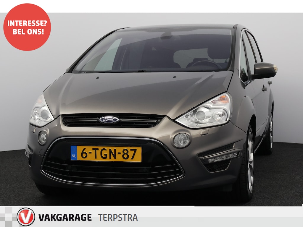 Ford S-Max 1.6 EcoBoost Platinum/ 161pk!/ D-Riem verv: 174.000 KM!/ Trekhaak/ Voorruitverw./ Panorama-Dak/ Half-Leder - Alcantara/ 18'' LMV/ Bi-Xenon/ Audio-Premium/ Elek. Stoel(en) + Memory/ Camera/ Keyless/ Stoelverw.