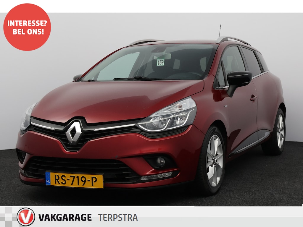 Renault Clio Estate 1.5 dCi Ecoleader Limited/ D-Riem verv: 150.000 KM!/ Navi/ Clima/ Cruise/ Elek. pakket/ Isofix/ Bluetooth/ Multi. LEDER. Stuur/ 16'' LMV/ Mistl./ Extra getint glas/ Chroom/ PDC.