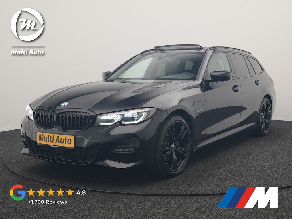 BMW 3-Serie Touring 320e M Sport PHEV Dealer O.H. | Trekhaak Af Fabriek | Panodak | Adaptive Cruise | Laser LED | Camera | Alcantara Sportstoelen Verwarmd | Sfeerverlichting | Keyless | Blis | Apple Carplay | Navigatie | DAB | Plug In Hybrid