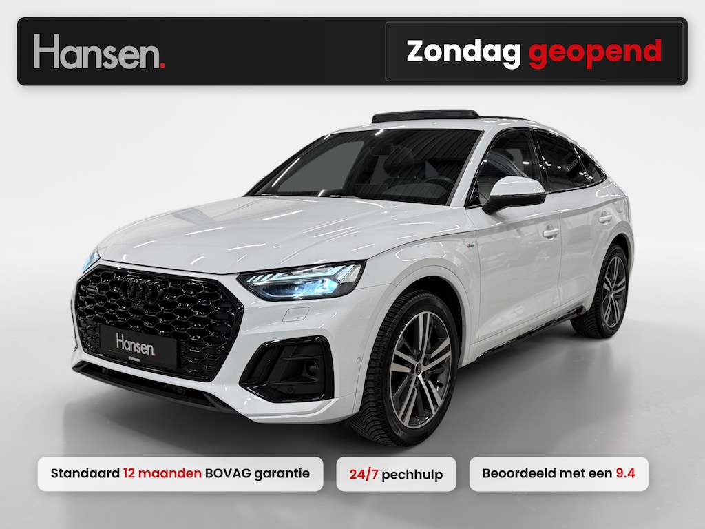 Audi Q5 Sportback 55 TFSI e S edition Competition I Panoramadak I Matrix I Luchtvering I 360 Camera I Elek. Achterklep I Stoelverwarming I Cruise Control I