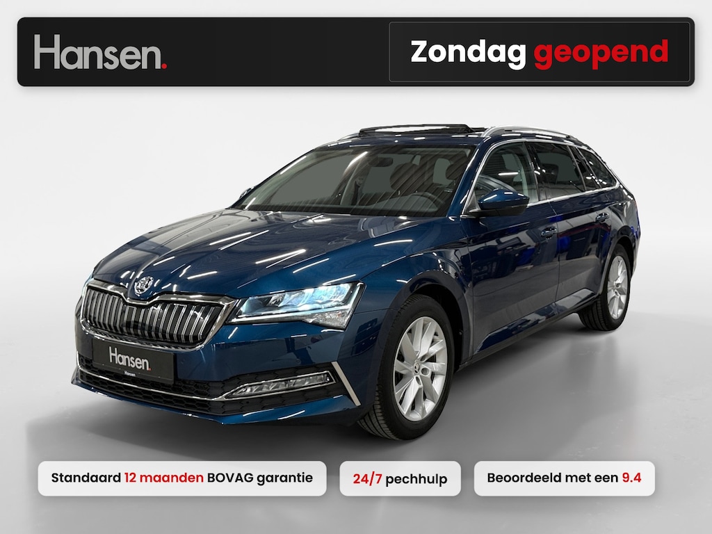 Skoda Superb Combi 1.4 TSI iV Business Edition I Trekhaak I Panoramadak I LED I Adaptive Cruise I Memory I Stoelverwarming I Camera I Elek. Achterklep I