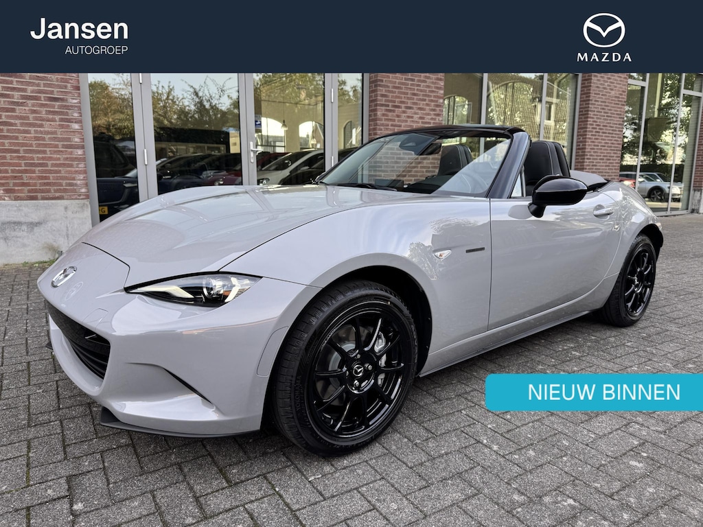 Mazda MX-5 136 pk Yakudo, sportonderstel. Aero Grey, Alcantara