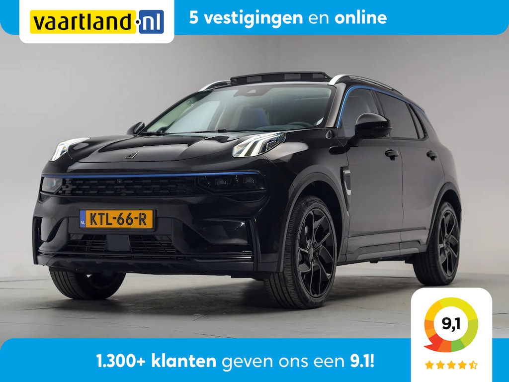 Lynk & Co 01 1.5 PHEV MY22 6,6kWh Zwart [ SoH 95,8% | Pano 360°cam Apple/Android Navi ]