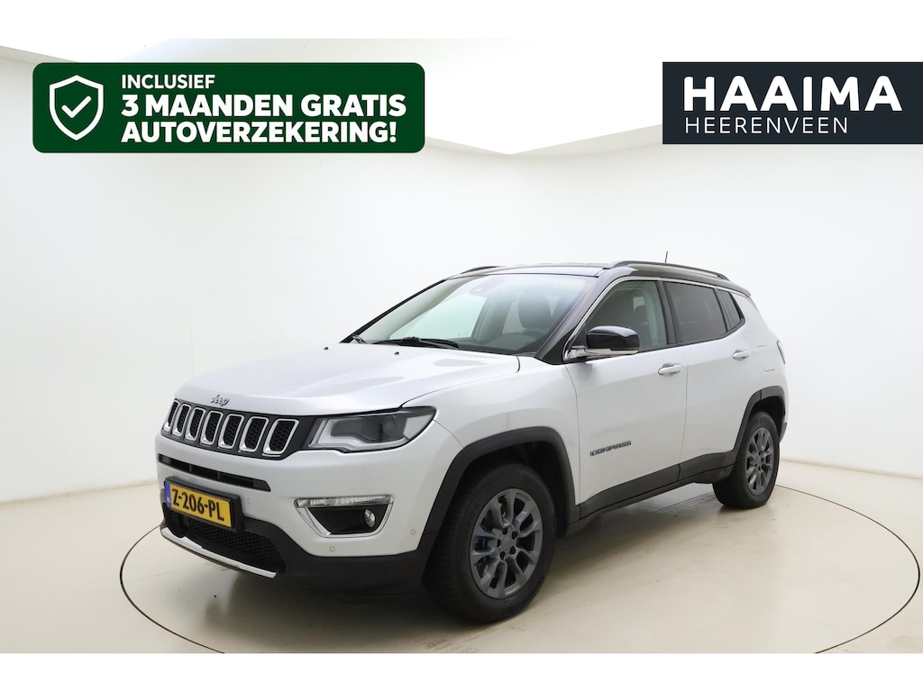 Jeep Compass 4xe 190 Plug-in Hybrid Electric Limited Business Automaat | Navigatie | Camera | Zwart dak | Climate control | Keyless | Dakrails