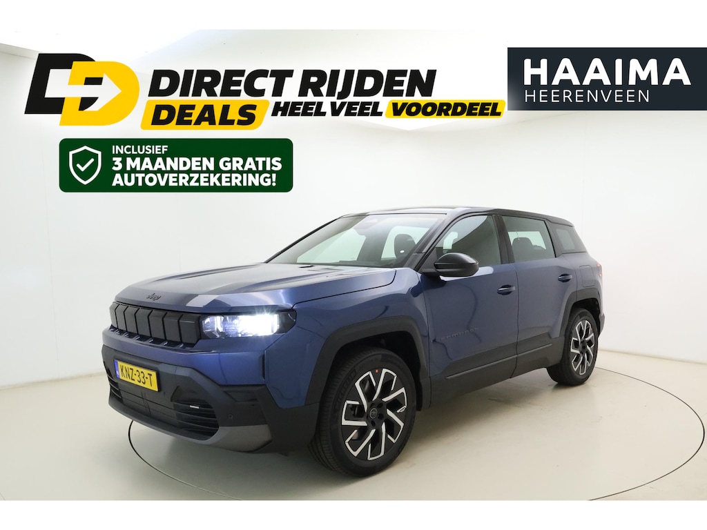 Jeep Compass Altitude 74 kWh | DEMO | 8 Jaar Speciale Garantie | Navigatie | Climate control | Stoel & Stuurverwarming | Keyless | Zwart dak
