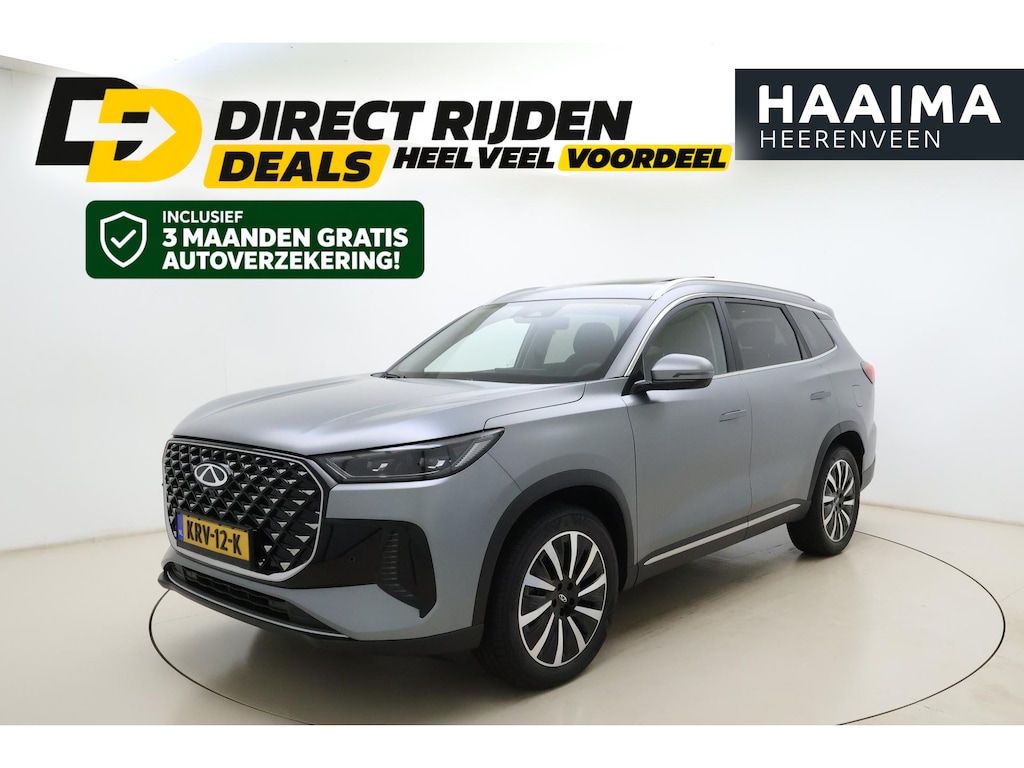 CHERY Tiggo 8 Plug-In Hybride 280pk Automaat Unique | 7 jaar Garantie | DEMO | 7 persoons | Lederen bekledig met verwarming en ventilatie | Elektrisch schuif/kanteldak | 360 Camera