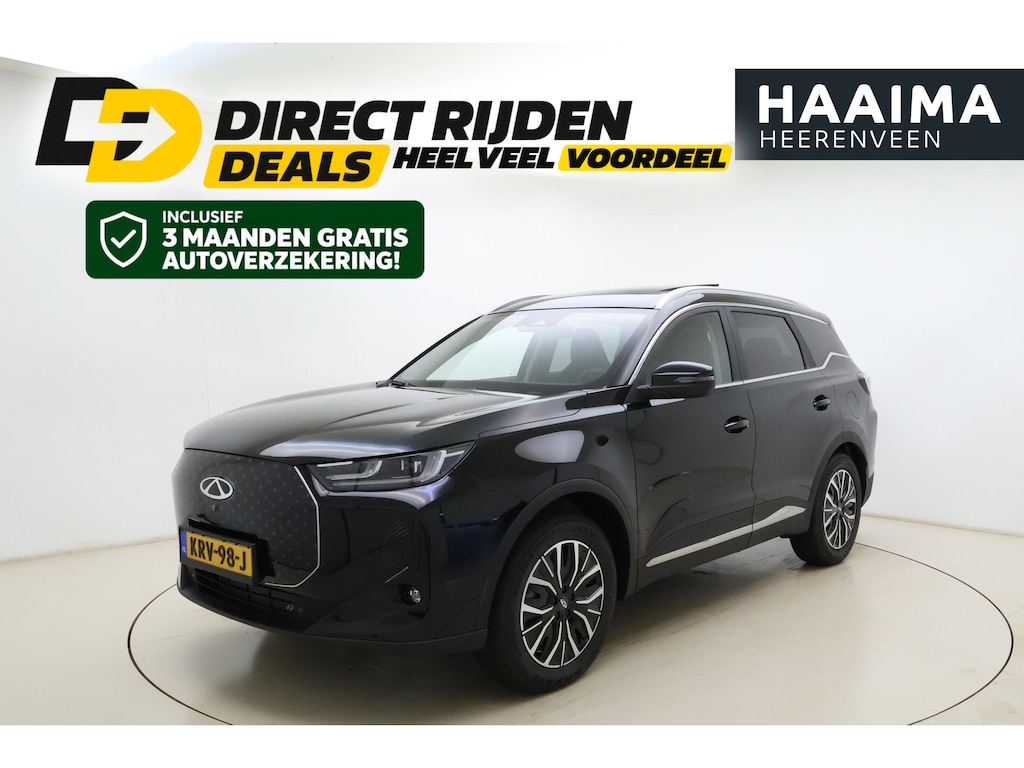 CHERY Tiggo 7 Plug-In Hybride 280pk Automaat Unique | 7 jaar Garantie | DEMO | Lederen bekleding met verwarming en ventilatie | Elektrisch schuif/kanteldak | Elektrische achterklep | Apple Carplay/Android Auto