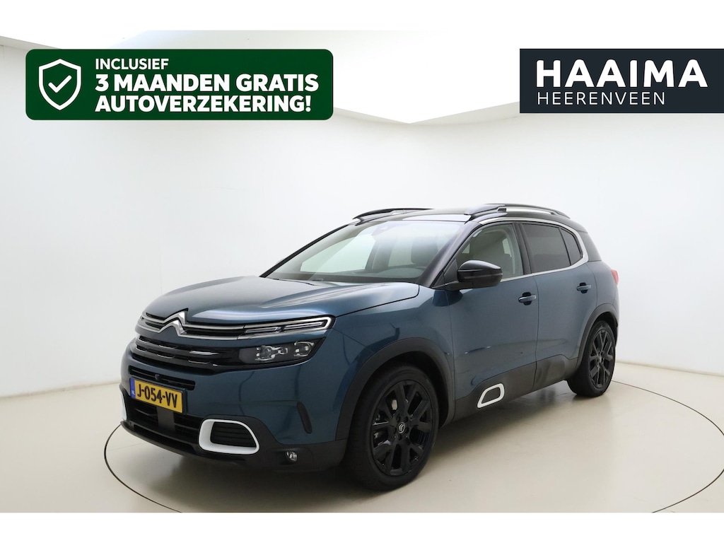 Citroën C5 Aircross 1.6 Turbo 180pk PureTech Automaat Shine | Trekhaak (1500kg) | Panoramisch schuifdak | Electrische achterklep | Camera | Climate control | Stoelverwarming | Dakrails