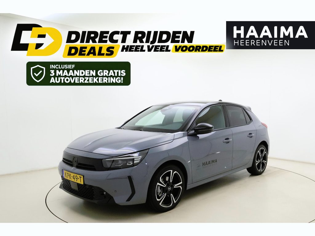 Opel Corsa 1.2 Turbo 145pk Automaat Hybrid Ultimate | DEMO | Tot 8 jaar garantie | Navigatie | Climate control | Stoelverwarming | Keyless Entry | Camera | Parkeersensoren | Alcantara bekleding | Zwart dak | 17" Lichtmetalen velgen