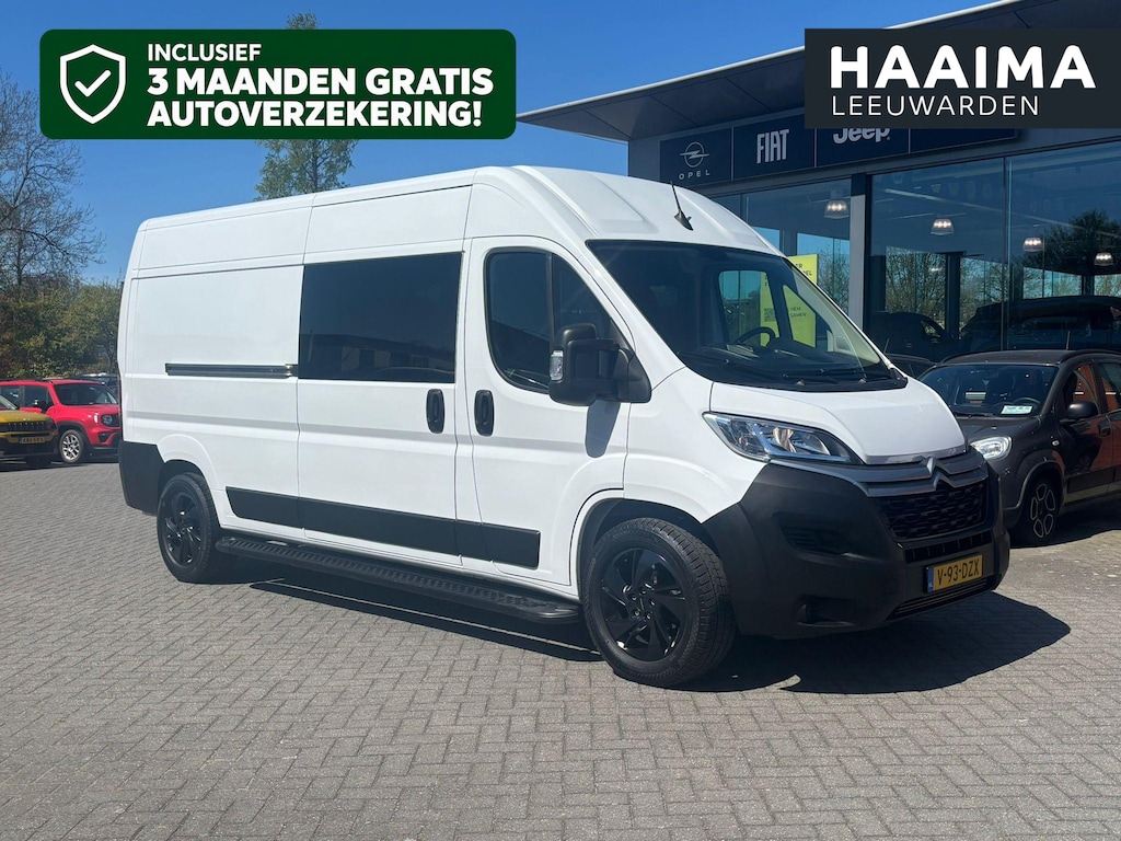 Citroën Jumper Dubbele cabine 2.2 BlueHDi 140pk L3H2 3.3t | 7 zitplaatsen | Navigatie | Cruise control | Trekhaak | Parkeersensoren | Sidesteps | Lichtmetalen velgen | Carplay/ Android Auto