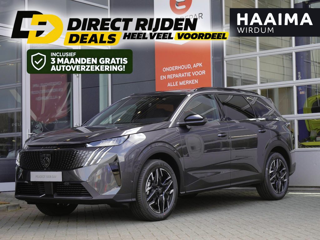 Peugeot 5008 1.2 Hybrid 136 Allure 7p | Nieuwe auto | 7 zits | Rondom camera | Draadloze telefoonoplader | Stoel en stuurverwarming | Draadloze apple carplay & android auto | Led verlichting | Adaptive cruise control