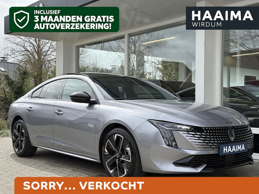 Peugeot 508 1.6 HYbrid 225 GT | Schuif-/kanteldak | Nappa Lederen | Memory functie | Elektr. achterklep | Navigatie | Camera voor & achter