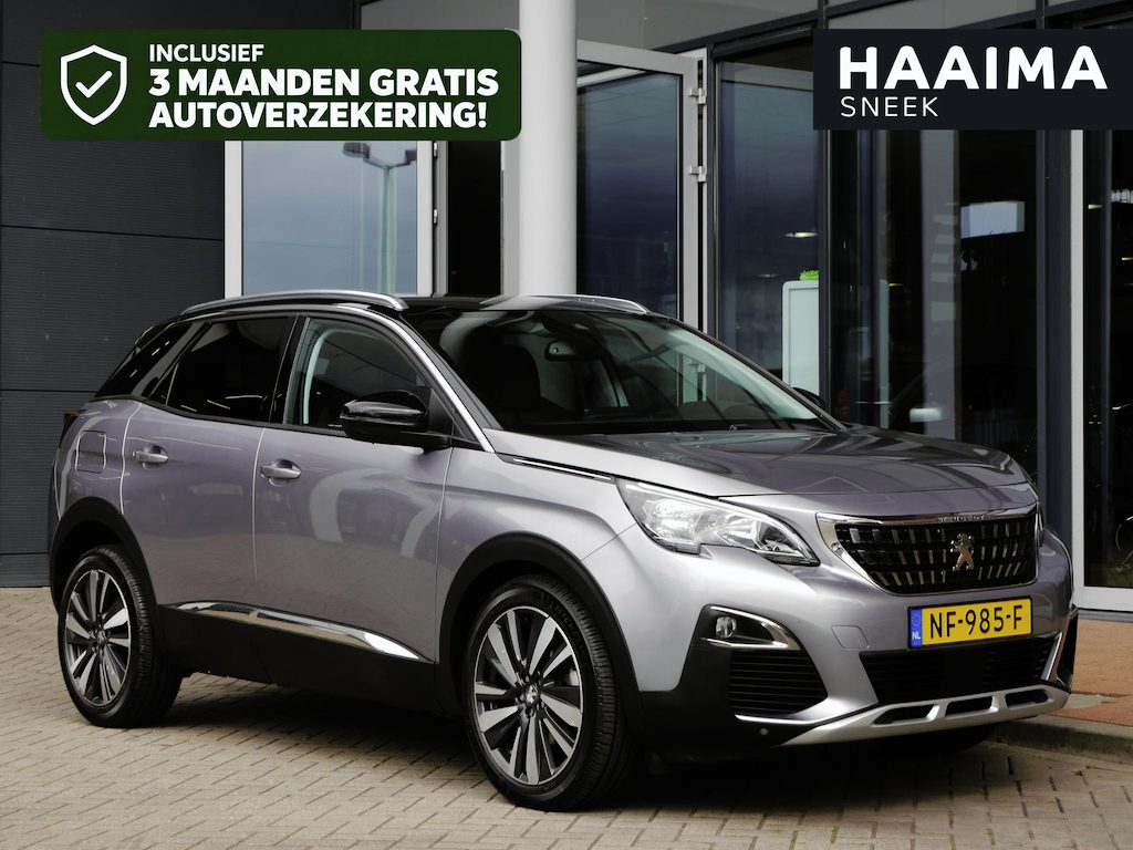 Peugeot 3008 1.2 PureTech Première | Elektrisch bedienbare achterklep | 19 inch velgen | Keyless entry en start | Dealer onderhouden | Navigatie | Zwart Dak | Climate control