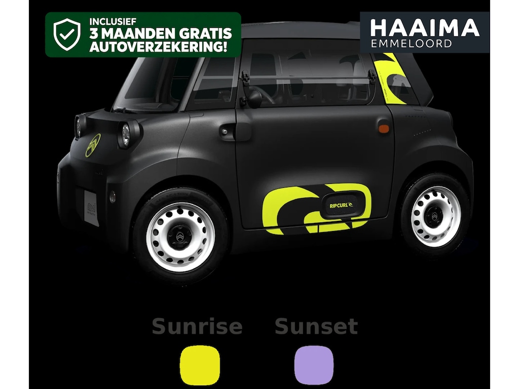 Citroën Ami Sunrise of Sunset | Nieuw model!! | Panoramadak | Verwarming | Full LED | Telefoonhouder | Spoiler | Vanaf 16 jaar!! |