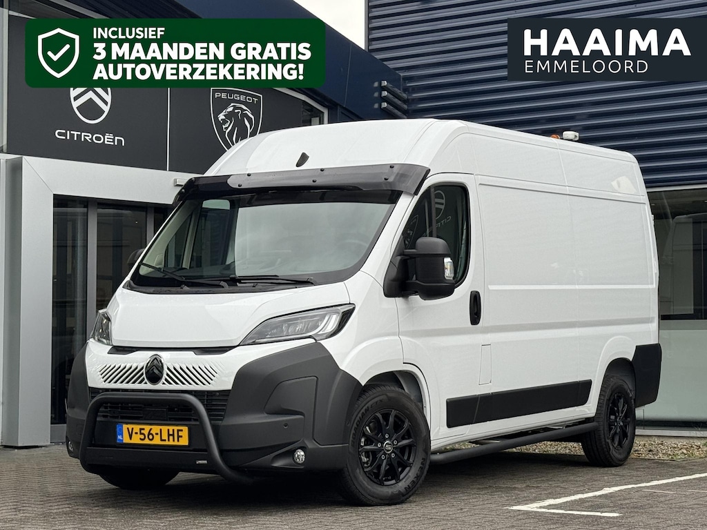 Citroën Jumper 2.2 BlueHDi 140 S&S L2H2 3.5t | Adaptieve Cruise control | Achteruitrijcamera | Climate control | Navigatie | 3 persoons | Side steps | Lichtmetalen velgen black | Pushbar