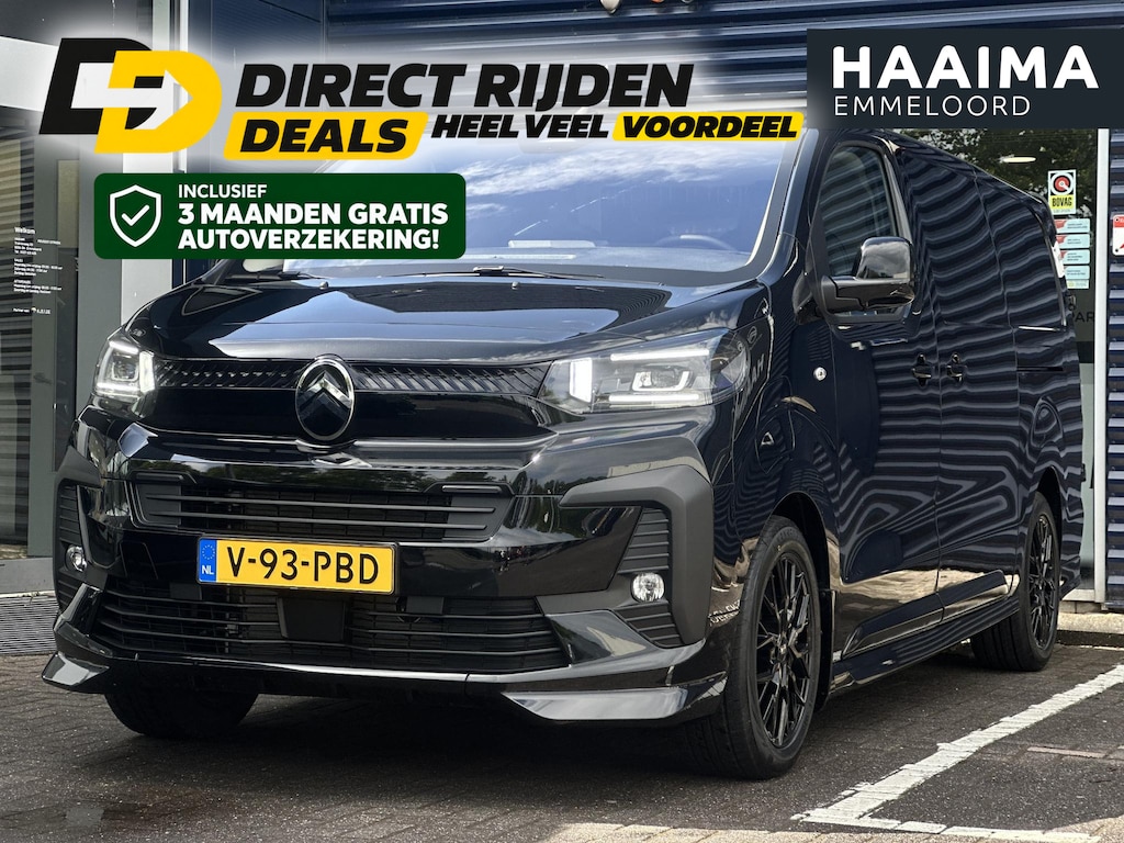Citroën E-Jumpy L3 136 75 kWh | STX | Leer | Stoel/-Stuurverwarming | Draadloze telefoonlader | Apple Carplay/Android Auto | Lichtmetalen velgen | Climate Control | Cruise Control | Parkeercamera/-sensoren | Inbouw |