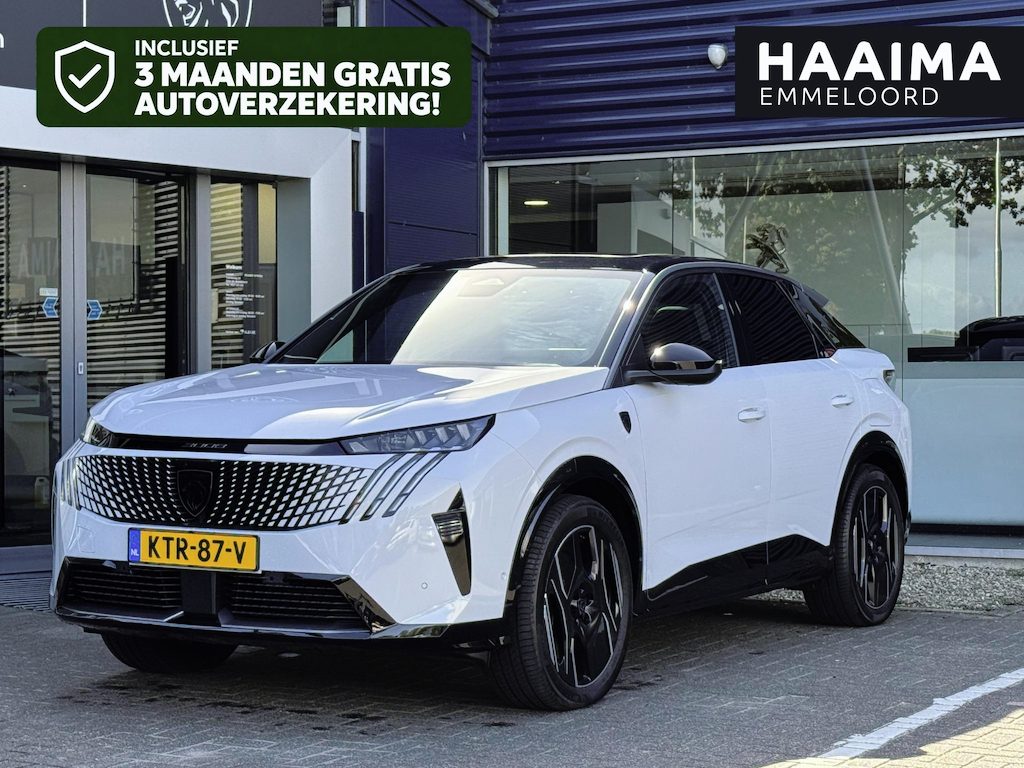 Peugeot E-3008 GT 210pk 73 kWh | Warmtepomp | WLTP tot 526km | 160kW snelladen | Panorama Schuif-/kanteldak | Stoel- & stuurverwarming | Elektrische achterklep | Adaptieve Cruise Control | Navi