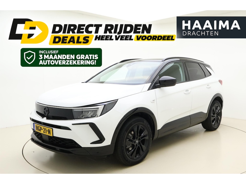Opel Grandland 1.2 Turbo GS Black Pack | Automaat | Stoel- en stuurverwarming | Navigatie | Achteruitrijcamera | Comfort stoelen | Adaptive Cruise Control | Parkeersensoren voor en achter | Led verlichting | Climate Control
