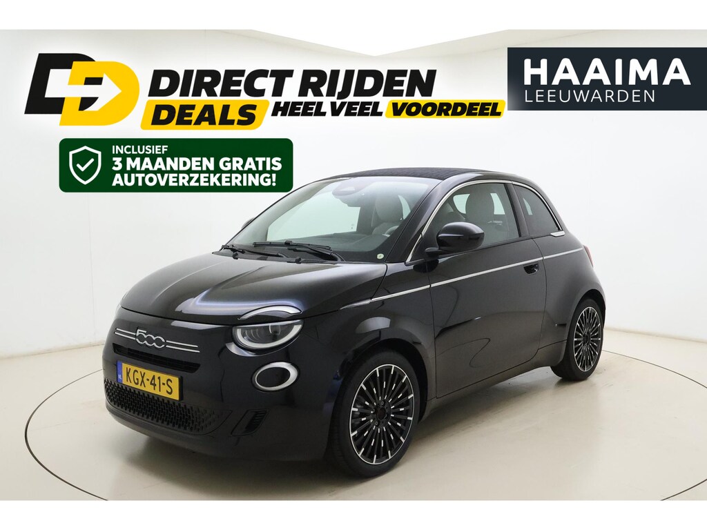 Fiat 500 1.0 Hybrid La Prima | DEMO| Cabrio | Cruise control | Climate control | Lichtmetalen velgen | 8 Jaar speciale garantie