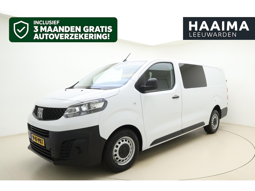 Fiat Scudo 2.0 MultiJet L3H1 DC Business Pro | Dubbele cabine | 6-Zits | Airco | Apple Carplay/Android Auto | Cruise control | DAB | Parkeersensoren | Zijschuifdeur