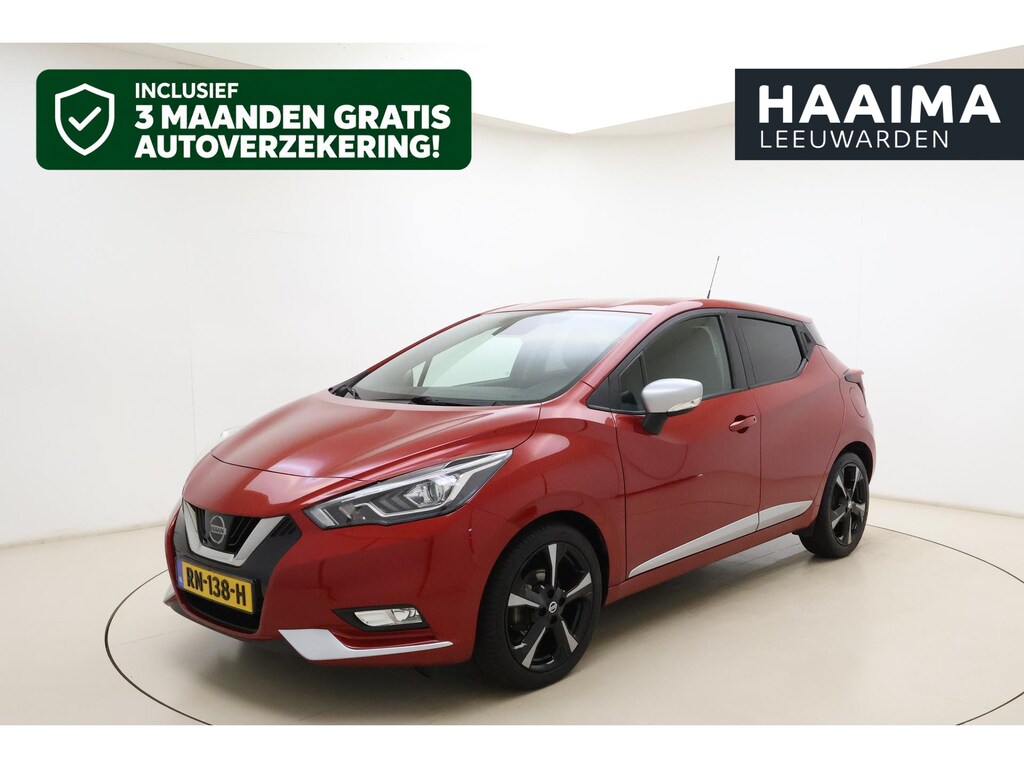 Nissan Micra 1.0L Acenta | Navigatie via Carplay | Lichtmetalen velgen | Cruise control | Exterieur pack | Bluetooth | LED Verlichting | Extra getint glas